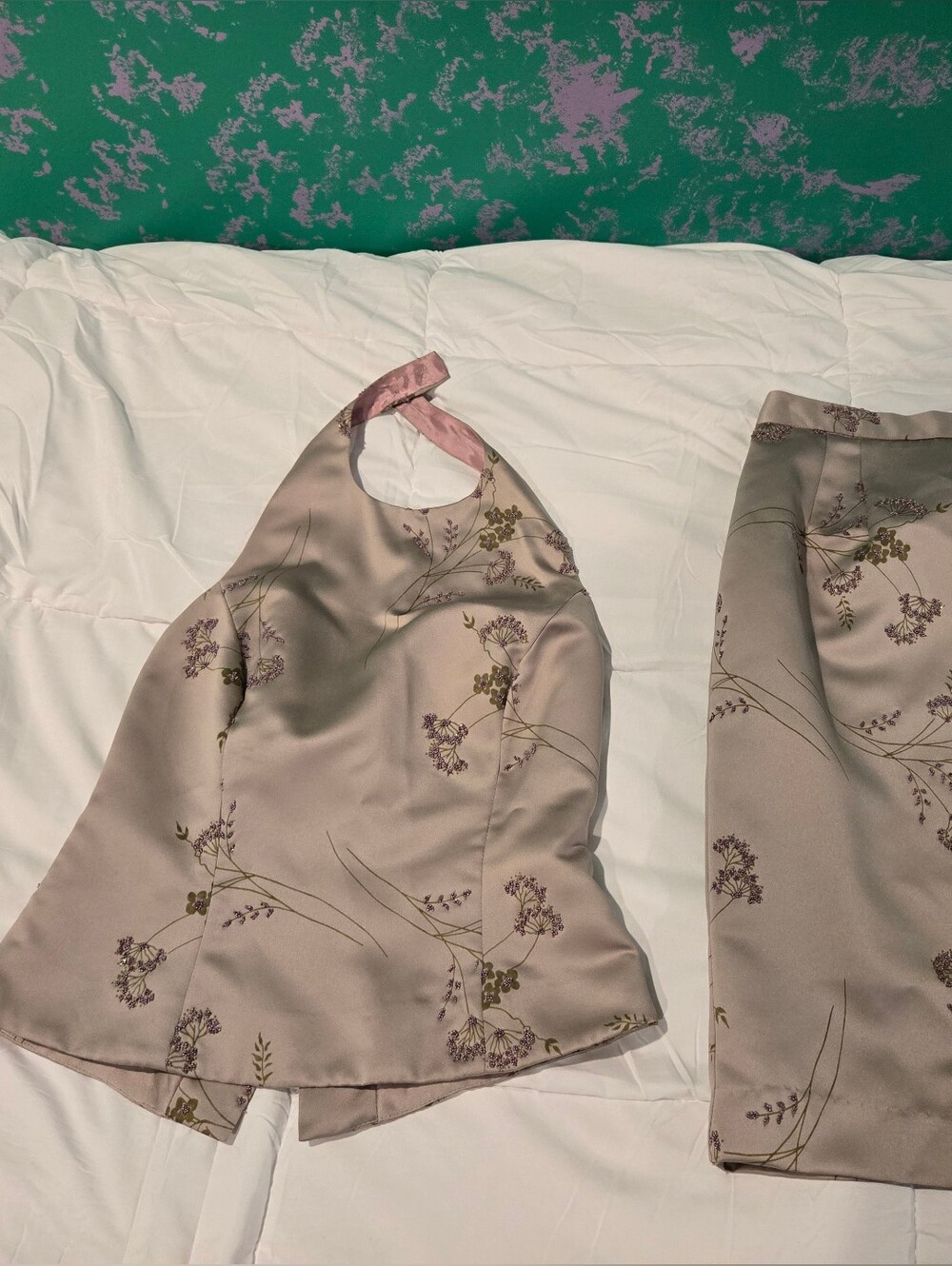 Jeffrey & Dara Evening Set by Tom Barra - Pink with Floral Detail